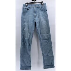 WRANGLER Men's Light Wash Blue Denim Regular-Fit Straight-Leg Jeans SZ 30X32